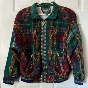 PARIS SPORT CLUB • vintage 80s/90s bold bomber statement jacket retro maximalist